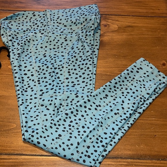 flex it pink Pants - FIP Flex it Pink leggings High Waisted dotted Leggings s…